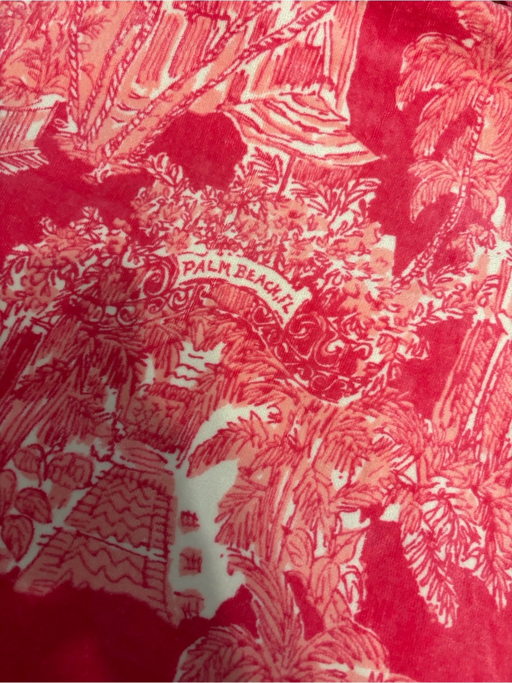 Palm Beach pink Toile Lilly Pulitzer Palm Beach Decorative besch bag and towel